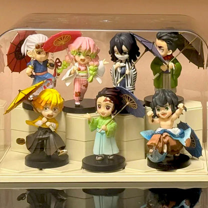 Anime Demon Slayer Kimetsu no Yaiba Figure 15cm Kochou Shinobu Kanroji Mitsuri Plum Rain Series Action Model Toy Gift