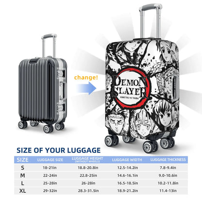 Manga Demon Slayer Luggage Cover Elastic Kimetsu No Yaiba Travel Suitcase Protective Covers Suit For 18-32 inch
