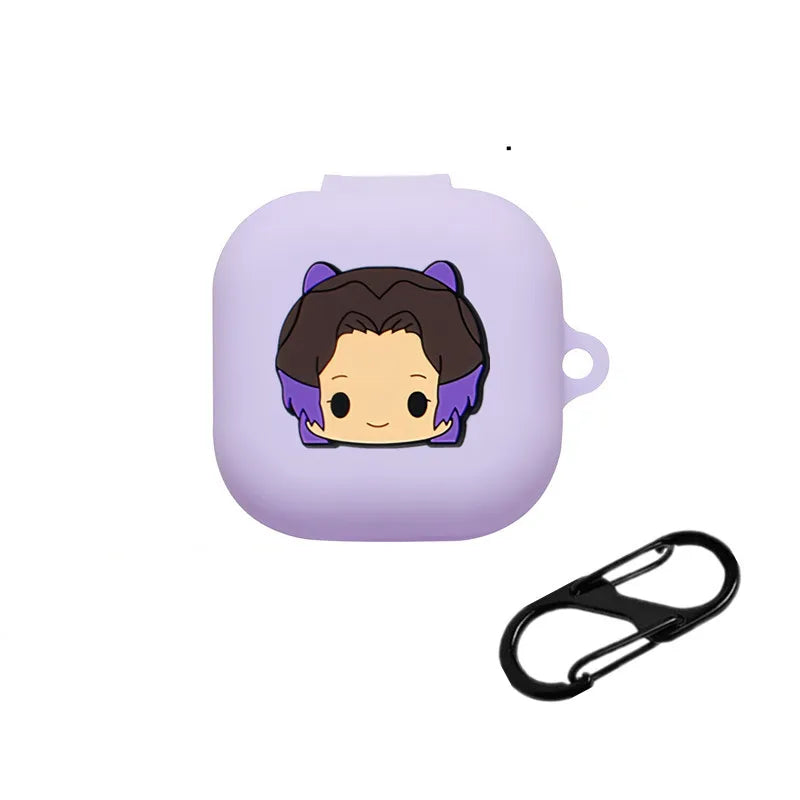 Funko Demon Slayer Earphone Case for Samsung Galaxy Buds 4/4Pro Silicone Wireless Earbuds Cover for Buds Live/Fe/Core With Hook
