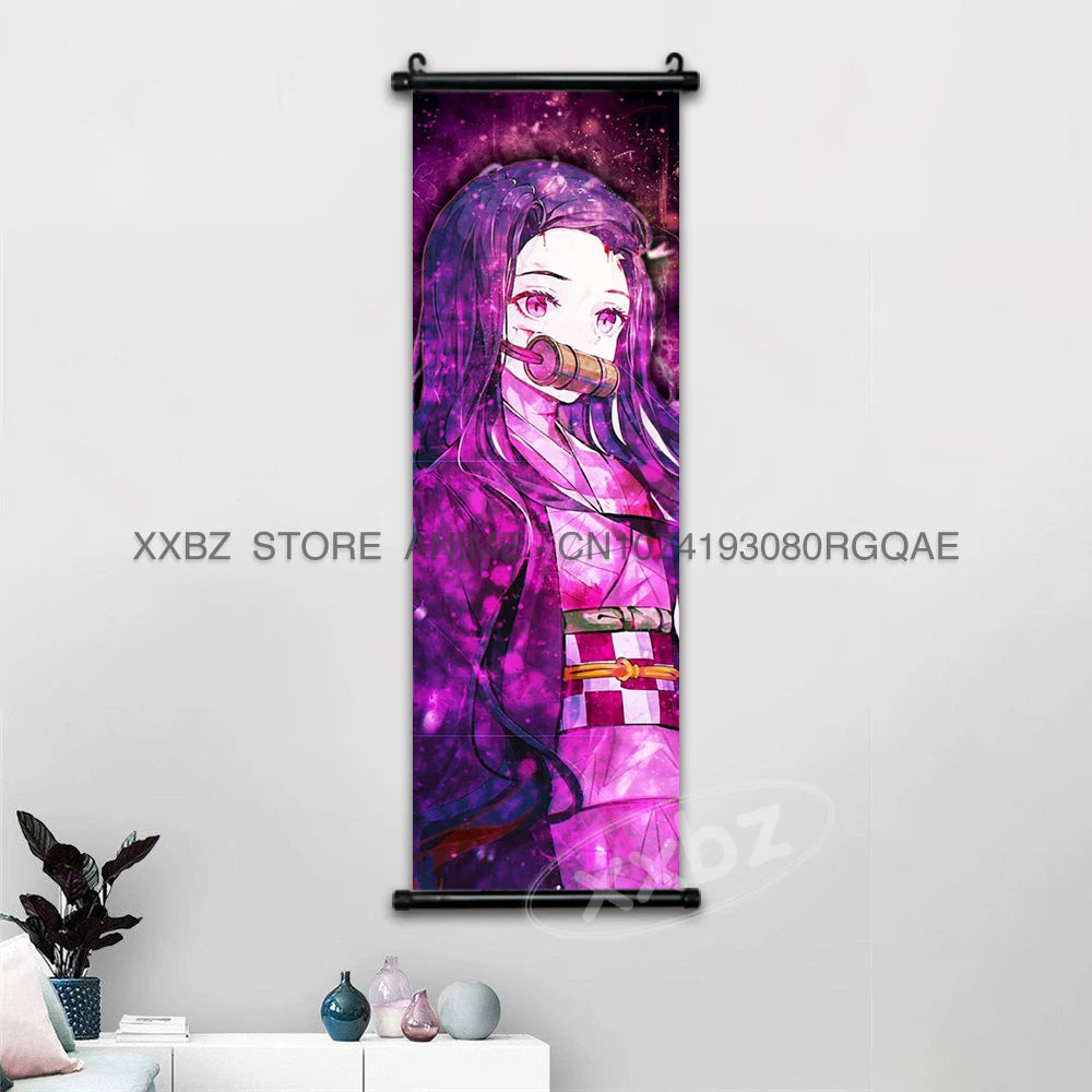 Demon Slayer Scrolls Picture Himejima Gyoumei Wall Art  Tomioka Giyuu Home Decor Rengoku Kyoujurou Hanging Painting Anime Poster