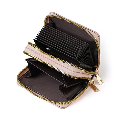 Demon Slayer Kamado Nezuko Women Short PU Wallet Tsuyuri Kanawo Kochou Shinobu ID Card Horders Multi-card Billfold Coin Purses