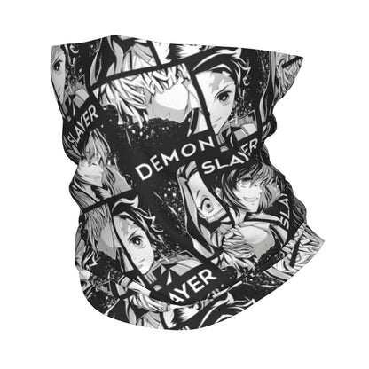 Custom Demones S-Slayer Bandana Winter Neck Warmer Women Windproof Wrap Face Scarf for Ski  Gaiter Headband