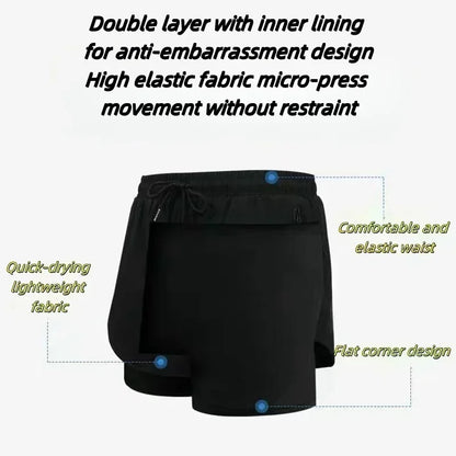 2026 New Unisex Demon SlayerKanroji Mitsuri 2026 Summer New Edition Anime Printed Loose Quick Drying Double Layer Sports Shorts