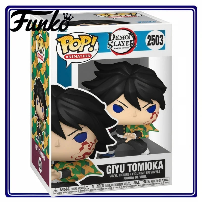 Official Funko Pop Tomioka Giyuu Demon Slayer Figure Anime Collectible Model Desktop Ornament Gift for Manga Hobby Collectors