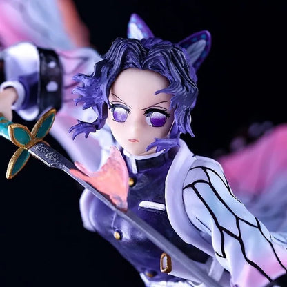 33cm Demon Slayer Insect Pillar Kochou Shinobu Animation Peripherals Figure Ornament Model Festival Ornamen Gift Toy Collections