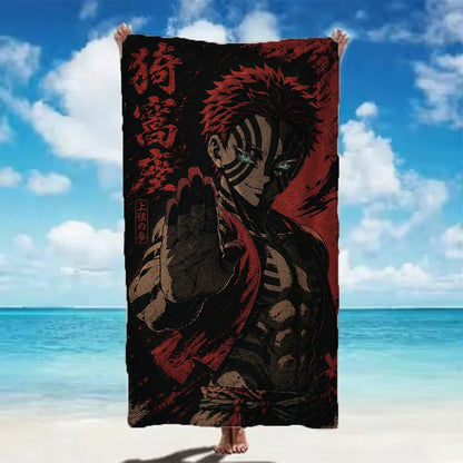 2026 Demon Slayer themed Beach Towel breathable soft cloth suitable for beach pool travel holiday and daily bathroom use