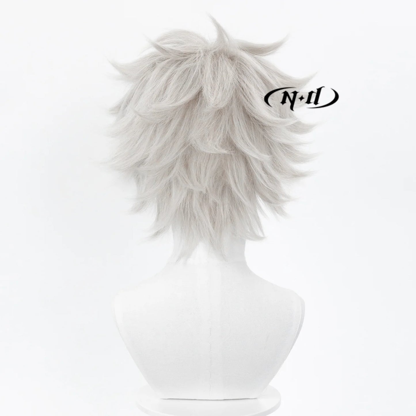 ND Brand Shinazugawa Sanemi Kimetsuu Cosplay Wigs Hair Hairpiece for Comic-con Cosplayer Halloween Costume Party