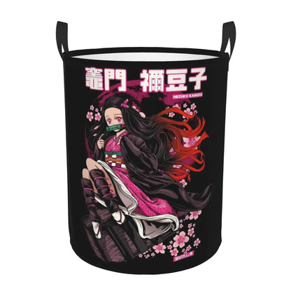 Demon Slayer Tanjiro Kamado Laundry Basket Collapsible Large Capacity Clothes Storage Bin Anime Manga 
 Laundry Hamper