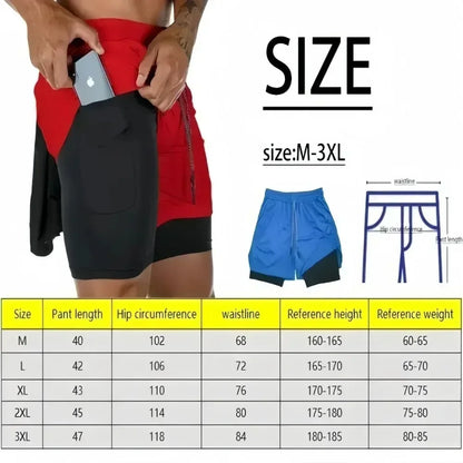 Demon Slayer Unisex Summer Sports Shorts Kokushibo Anime Printed Running Speed Dry Breathable 2-in-1 Double-layer Shorts