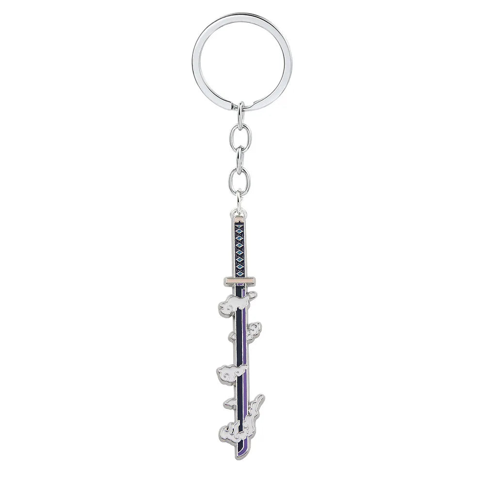 Anime Demon Slaye Sword Keychains Mini Japanese Katana Collection Souvenir Key Chains Enamel Pin Pendant Decor Exquisite Gifts