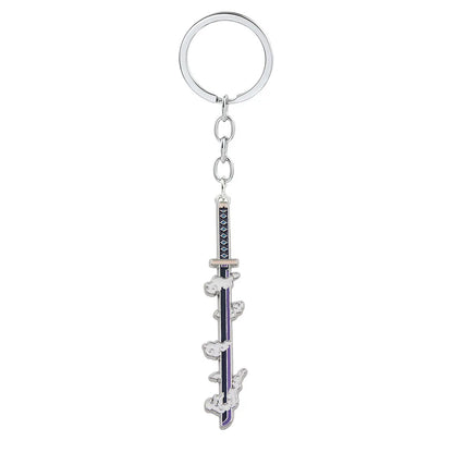 Anime Demon Slaye Sword Keychains Mini Japanese Katana Collection Souvenir Key Chains Enamel Pin Pendant Decor Exquisite Gifts
