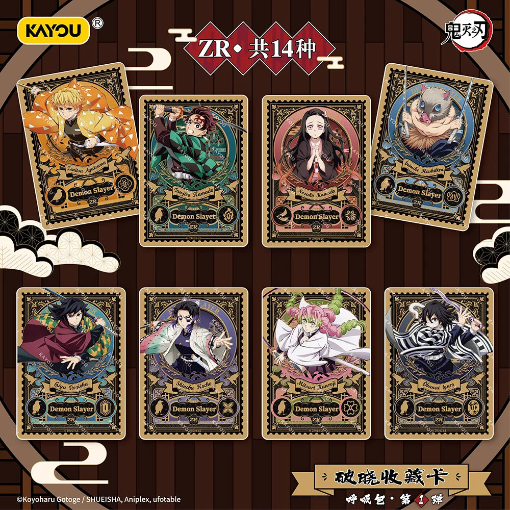 2026 KAYOU Genuine Demon Slayer Card Dawn Bag Collection CCG TCG Card Animation Cartoon Game Collect Card Peripheral Toys