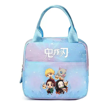 Demon Slayer nezuko kamado Tote Thermal Lunch Box Bag Women Office Student Bento Storage Insulation Bags Lunch Bag for Kid