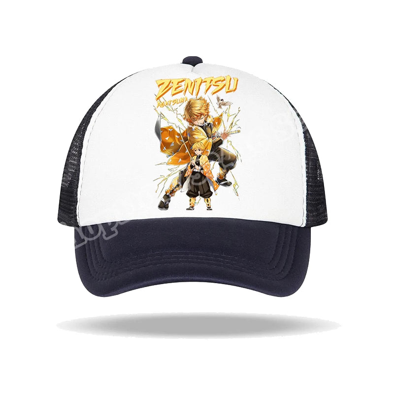 Kids Adults Baseball Caps Demon Slayer Infinity Castle Anime Character Print Sun Hat Cartoon Summer Adjustable Pointy Hats Gifts