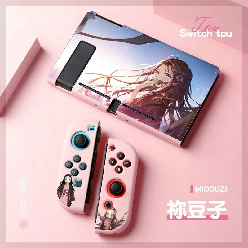 Anime Demons Slayers Case for Nintendo Switch NS Joy Con Controller Kawaii Soft Silicone Protective Cover Accessories Fans Gift