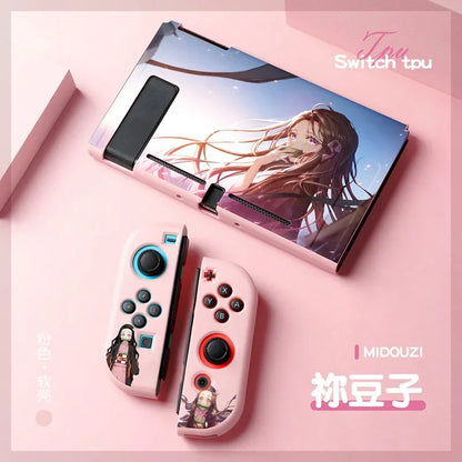 Anime Demons Slayers Case for Nintendo Switch NS Joy Con Controller Kawaii Soft Silicone Protective Cover Accessories Fans Gift