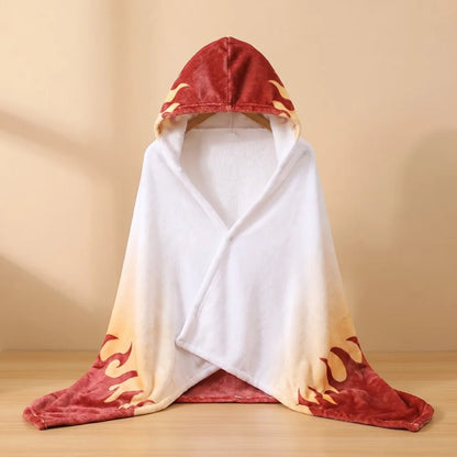 Demon Slayer Blanket Kimetsu No Yaiba Tanjirou Shinobu Pajamas Nezuko Cosplay Cloak Flannel Anime Hoodie Blanket Comfy Homewear