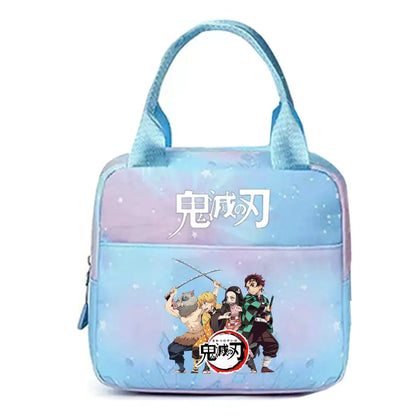 Demon Slayer nezuko kamado Tote Thermal Lunch Box Bag Women Office Student Bento Storage Insulation Bags Lunch Bag for Kid