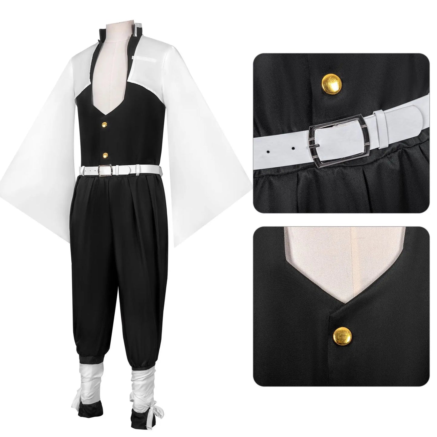 Anime Shinazugawa Sanemi Cosplay Costume Wig Halloween Party Suit
