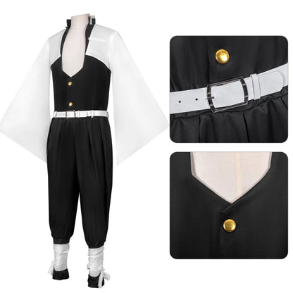 Anime Shinazugawa Sanemi Cosplay Costume Wig Halloween Party Suit
