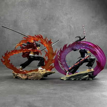 Hot Sell New Demon Slayer Kokushibou Vs Tsugikuni Yoriichi  Gk Luminous Figure Be Bound Popular Cartoon Character Statue Gift