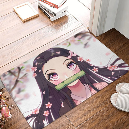 Demon Slayer Doormat Mat Anti-Slip Anime Giyu Tomioka Kitchen Bathroom Living Room Rug Carpet 40*60cm