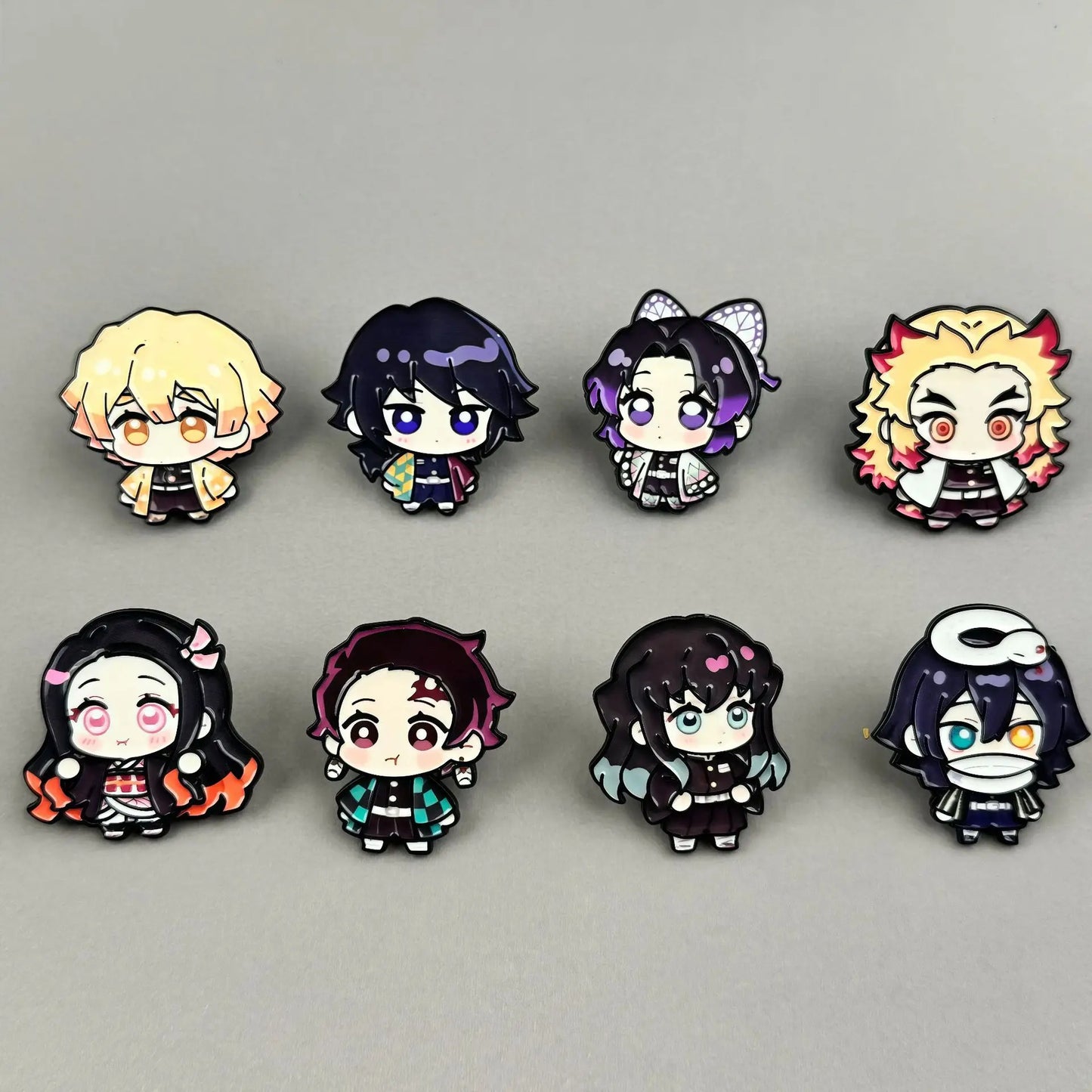 Demon Slayer Enamel Pins Kawaii Cartoon Character Brooch Clothing Backpack Lapel Badges Fashion Jewelry Accessories