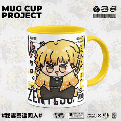 Demon Slayer Kamado Tanjirou Shinazugawa Sanemi creative cartoon ceramic mug home office afternoon tea coffee cup birthday Gifts