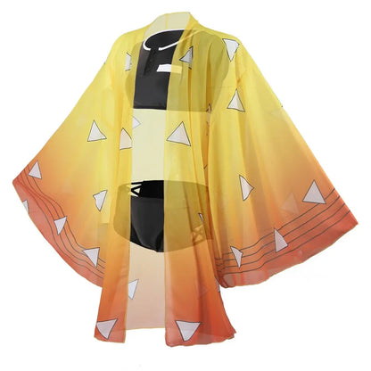 bilibili Demon Slayer Swimsuit Kochou Shinobu Kamado Tanjirou Nezuko Cosplay Costume Kimono Sexy Bikini Beach Swimwear