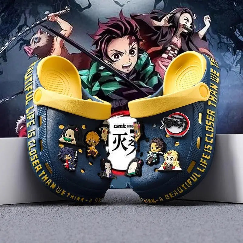 Demon Slayer Kamado Nezuko Tomioka Giyuu Creative Non-Slip Sandals Cartoon Animation Surrounding Beach Kamado Tanjirou Slippers
