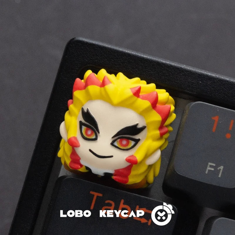 Anime Demon Slayer Kamado Nezuko Series Multiple Styles Keyboard Cute Keycap Decoration Contain Periphery Collectble Fun Gifts