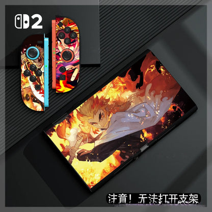 Anime Demon Slayer Tanjiro For Switch2 Protective Case Demon Slayer Anti Fall All Inclusive Hard Shell Switch 2 Decoration Gifts