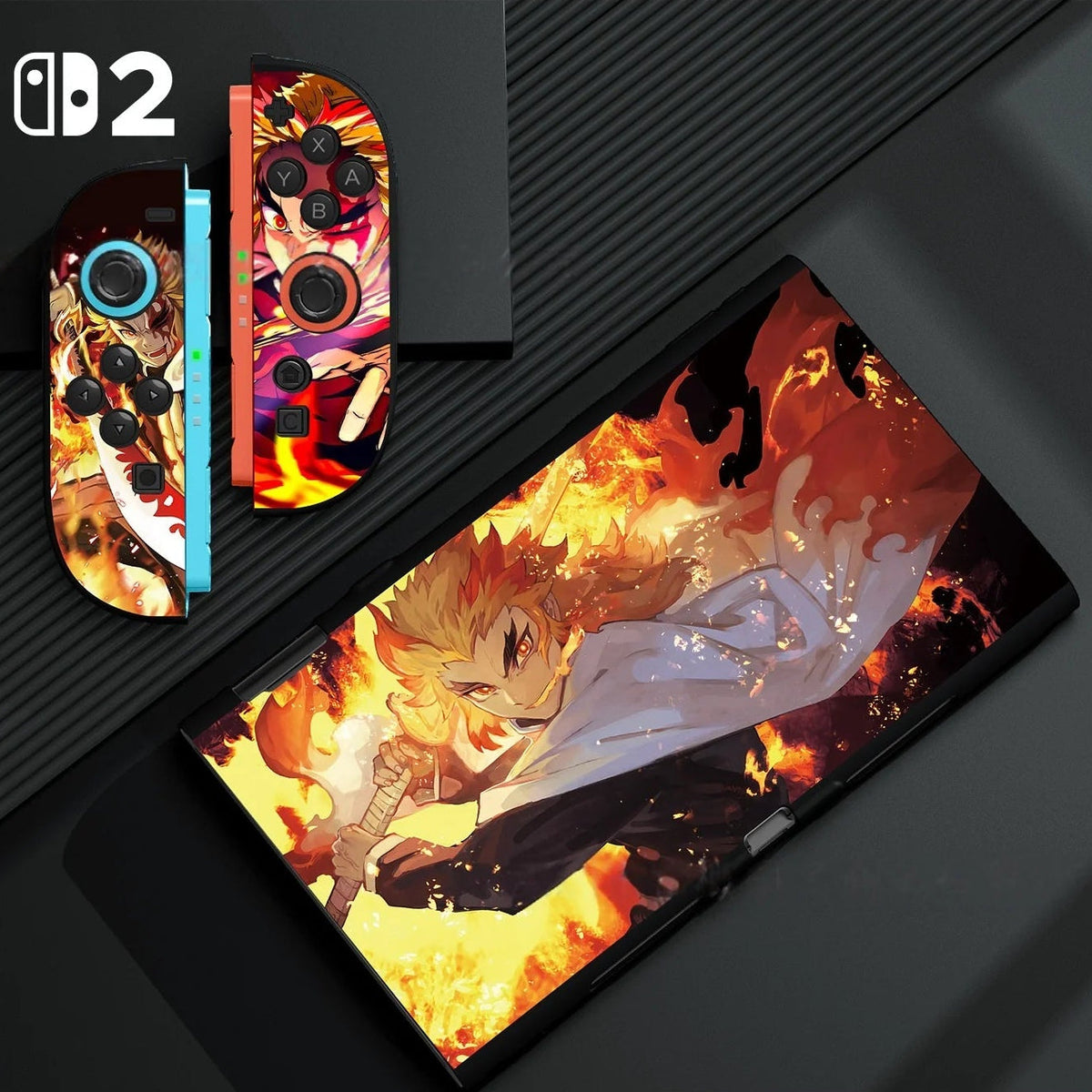 Coque Switch 2 Rengoku flammes