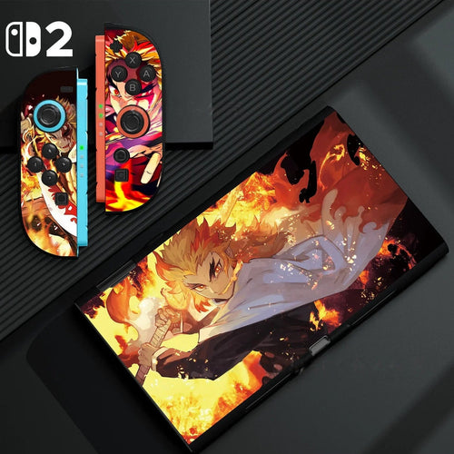 Coque Switch 2 Rengoku flammes