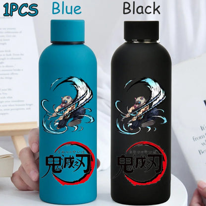 Kimetsu No Yaiba 500ML Insulated Water Cup Game Anime Character Paint Small Mouth Bottle Cartoon Large Capacity Drinking Cup