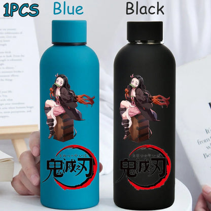 Kimetsu No Yaiba 500ML Insulated Water Cup Game Anime Character Paint Small Mouth Bottle Cartoon Large Capacity Drinking Cup