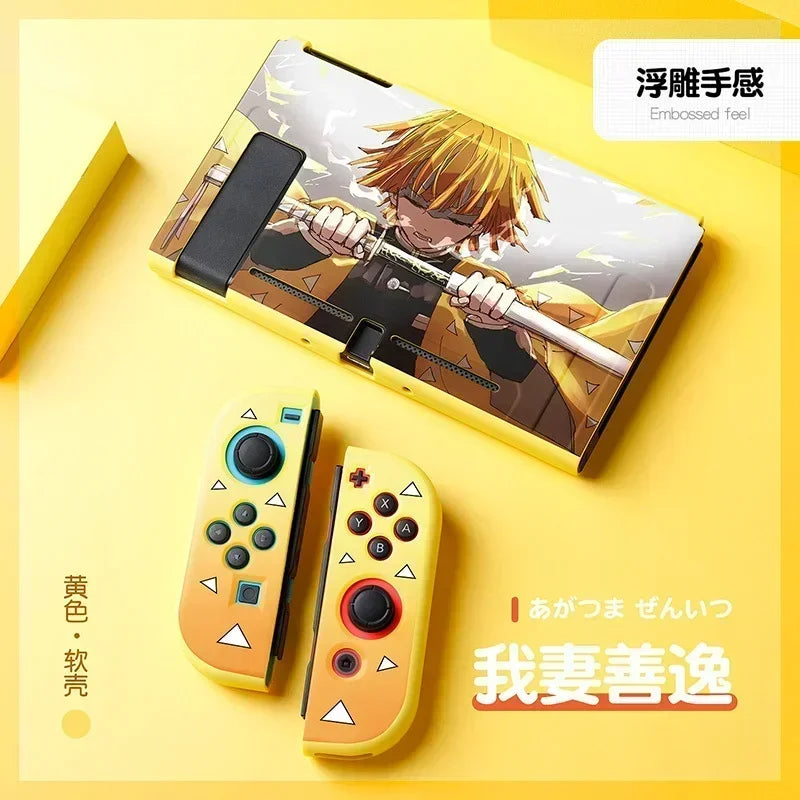 Anime Demons Slayers Case for Nintendo Switch NS Joy Con Controller Kawaii Soft Silicone Protective Cover Accessories Fans Gift