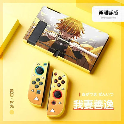 Anime Demons Slayers Case for Nintendo Switch NS Joy Con Controller Kawaii Soft Silicone Protective Cover Accessories Fans Gift