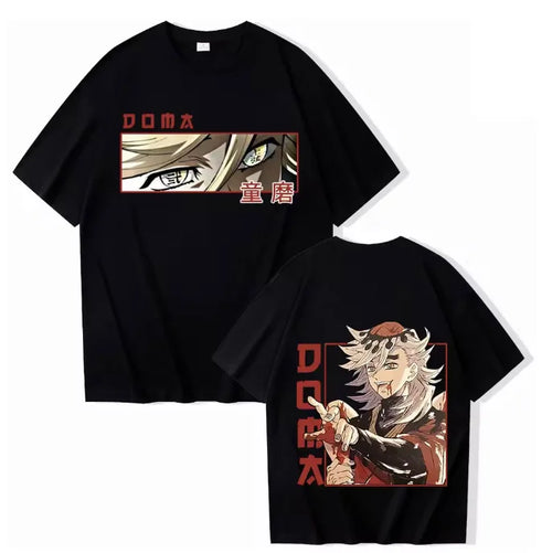2026 New  Anime Demon Slayer Douma Printed T-Shirt Men's and Women's Fashion Breathable T-Shirt Men's Tops