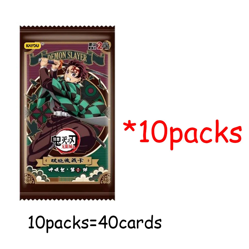 2026 KAYOU Genuine Demon Slayer Card Dawn Bag Collection CCG TCG Card Animation Cartoon Game Collect Card Peripheral Toys