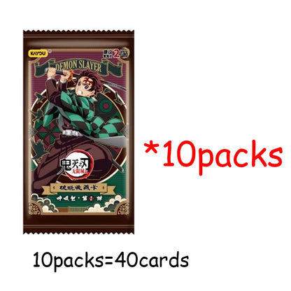 2026 KAYOU Genuine Demon Slayer Card Dawn Bag Collection CCG TCG Card Animation Cartoon Game Collect Card Peripheral Toys