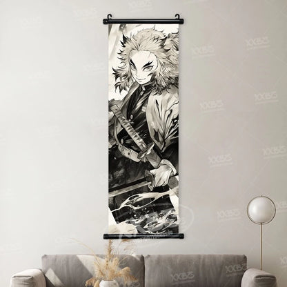 Demon Slayer Poster Home Decor Hashibira Inosuke Canvas Scrolls Picture Agatsuma Zenitsu Wall Art Kamado Nezuko Hanging Painting