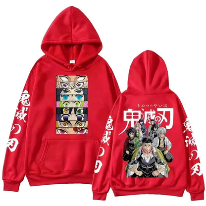 Devil Killer Demon Slayer Blade Cosplay Street Style Men's Hoodie New Harajuku Style Casual Suitable for Both Men and Women