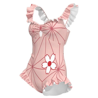 New Demon Slayer swimsuit cosplay costume Kamado Tanjiro Nezuko Butterfly Ninja cos suit Demon Slayer swimsuit gift wholesale