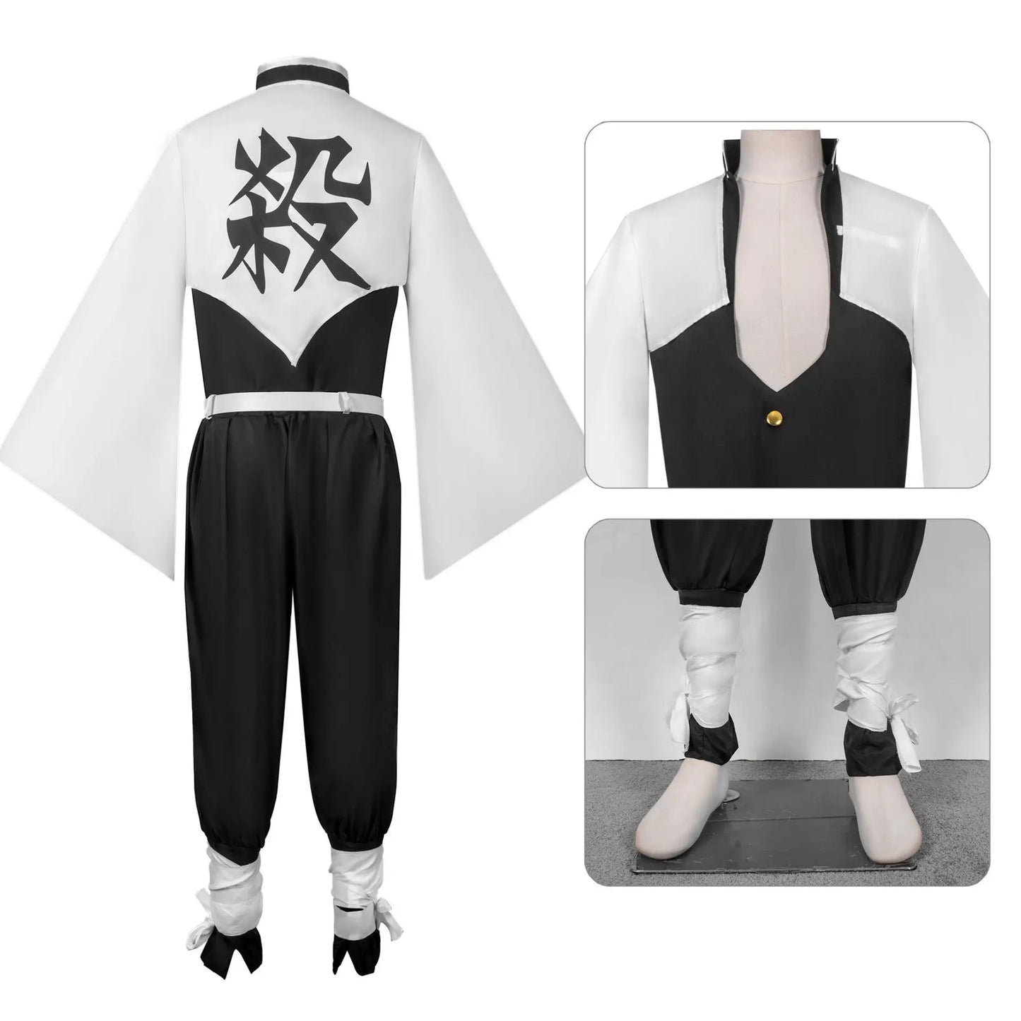 Anime Shinazugawa Sanemi Cosplay Costume Wig Halloween Party Suit