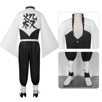 Anime Shinazugawa Sanemi Cosplay Costume Wig Halloween Party Suit