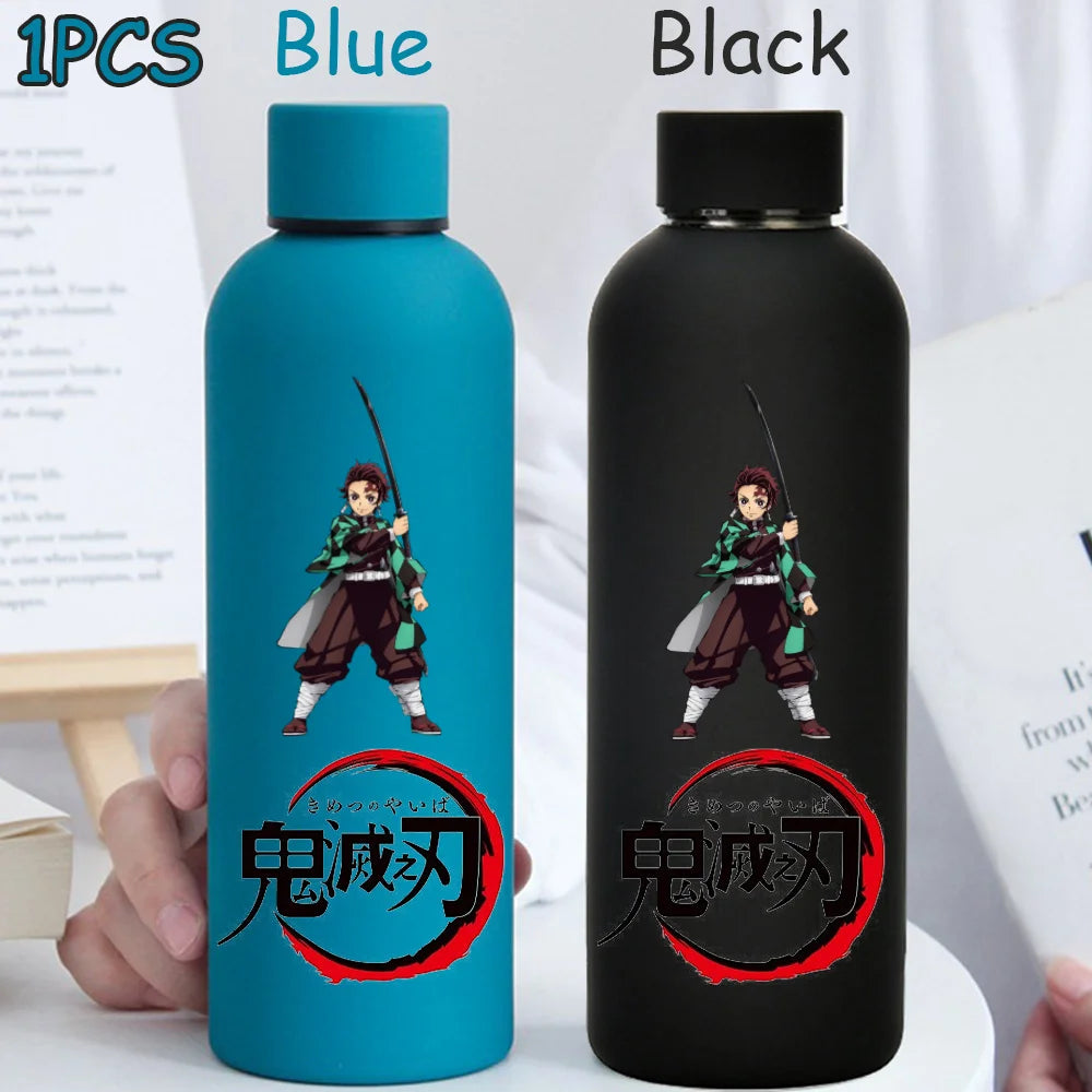 Kimetsu No Yaiba 500ML Insulated Water Cup Game Anime Character Paint Small Mouth Bottle Cartoon Large Capacity Drinking Cup