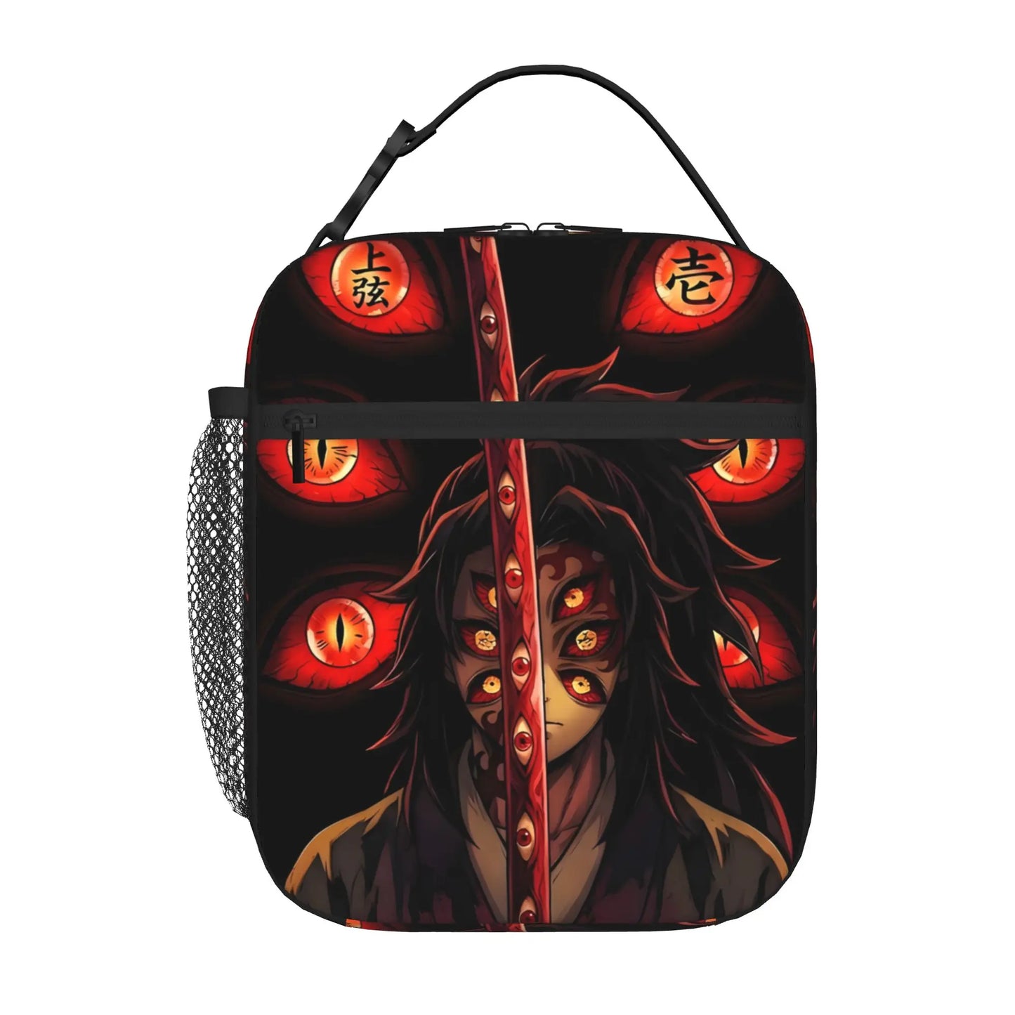 1 Piece Portable Lunch Container Upper Moon One  Zipper Closure Durable Pocket Demon Slayer  For Lunch Lunch Box Bag