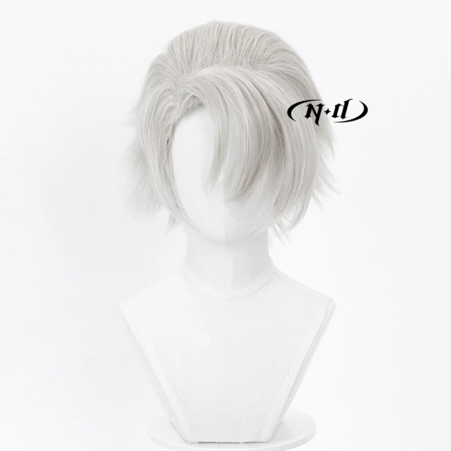 ND Brand Shinazugawa Sanemi Kimetsuu Cosplay Wigs Hair Hairpiece for Comic-con Cosplayer Halloween Costume Party