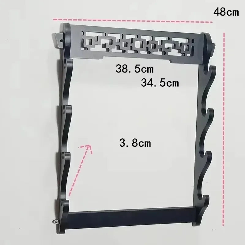 Wall Katana Shelf Support Wooden Sabre Samurai Sword Stand Holder Display Real Size Japanese Katana Rack Decoration Organizer